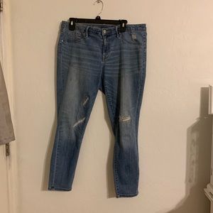 Light wash jeggjng denim